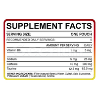Sachets énergétiques naturels à 100 mg de caféine, marque privée OEM, améliorent la concentration, sachets oraux à croquer à base de caféine et de L-Théanine