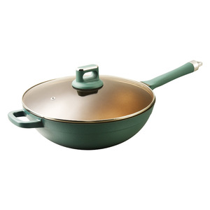 Nonstick Frying Pan Round Plasma Coated For Cooking And Steaming With Lid - Product Image 2