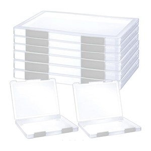 6 PCS rõ ràng A4 nhựa lưu trữ hộp tập tin di động dự án trường hợp lưu trữ hộp tài liệu Tạp Chí chủ với khóa - Product Image 1