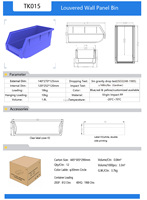 Contenedor de Almacenamiento Industrial de Plástico Resistente, Antiestático, ESD Seguro, Ahorra Espacio, Duradero, de Alta Calidad para Logística