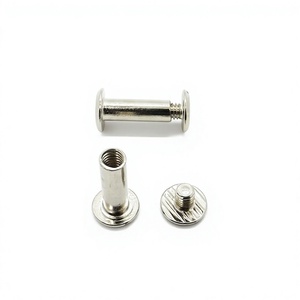 Venta al por mayor 25mm Metal Chicago Tornillo Plata Encuadernación Clavo para Notebook - Product Image 1