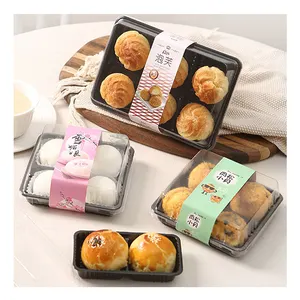 Lebensmittel zum Mitnehmen Einweg behälter Verpackung Klare Bäckerei Gebäck Kuchen Mittagessen Käse Sushi Box Mousse West Point Papier Plastik box