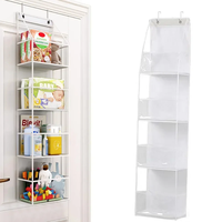 Organisateur de placard pliable à 4 couches sac de rangement suspendu pour collations et jouets avec accessoires de porte pour armoires et salles de bain