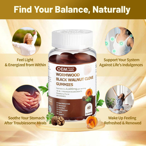 Gummies 18-en-1 à l'armoise et aux clous <span class=keywords><strong>de</strong></span> <span class=keywords><strong>girofle</strong></span> avec huile <span class=keywords><strong>de</strong></span> graines <span class=keywords><strong>de</strong></span> citrouille, clous <span class=keywords><strong>de</strong></span> <span class=keywords><strong>girofle</strong></span>, ail, curcuma, origan <span class=keywords><strong>pour</strong></span> la santé digestive et le nettoyage intestinal - Product Image 4