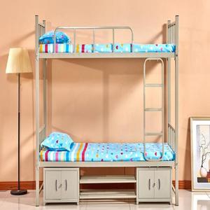 Knock Down Cheap Metal School Dormitory Bunk <b>Bed</b> Steel College Bunk <b>Bed</b> With Locker Shoe Rack - Product Image 3