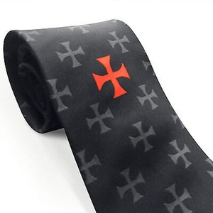 Regalia-Corbata de seda masónica con diseño personalizado, traje negro - Product Image 3