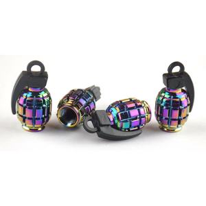 Válvula de Neumático de Automóvil, Tapón de Válvula de Aluminio con Diseño de Granada, en una Variedad de Colores - Product Image 4