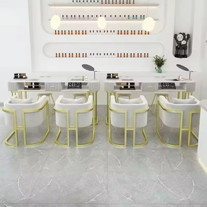 Cao cấp màu hồng móng tay bảng thiết lập với khung kim loại vàng và nhung cạnh sang trọng làm móng tay trạm cho salon - Product Image 3