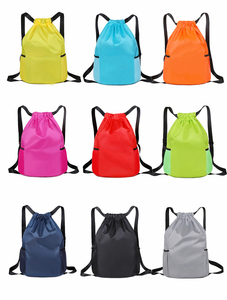 Sac à dos de sport à cordon de serrage en polyester imperméable de haute qualité, nouvelle mode OEM, avec poche zippée, sac de sport de plein air - Product Image 6