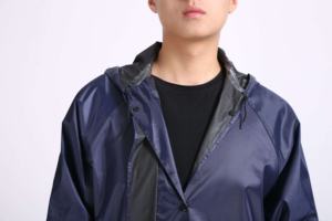 Jas hujan <span class=keywords><strong>PVC</strong></span> kain Oxford dengan pita reflektif dapat disesuaikan jas hujan panjang jas hujan Oxford - Product Image 3