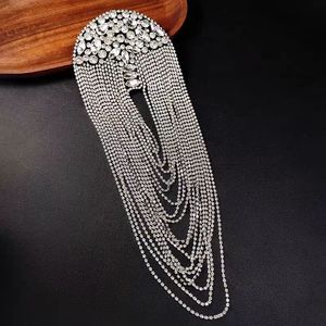 Handmade tôn tạo Vai Trâm epaulette Rhinestone rìa vá chi tiết thanh lịch thêm phong cách trang phục mũ của Bạn có sẵn - Product Image 3