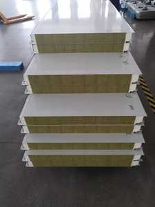 100mm Fireproof PU Edge-Sealed Rock Wool <strong>Sandwich</strong> <strong>Panel</strong> for Industrial Wall and <strong>Roof</strong> Insulation - Product Image 3