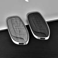 DM Étui de protection élégant pour clé de voiture en alliage de zinc électroplaqué et cuir de haute qualité pour voitures MG et Roewe