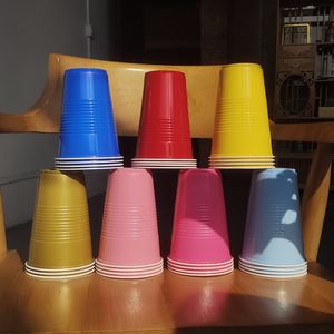 Vasos de Plástico Desechables de 16oz, Material PP, Color Blanco, Rojo y Negro, Personalizables con Logotipo, para Fiestas - Product Image 5