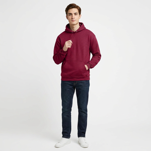 Sudadera con Capucha Corta Extra Grande 100% Algodón al por Mayor con Dobladillo sin Rematar y Logotipo Impreso en 3D, Corte Personalizado, Teñido Liso para Invierno - Product Image 1