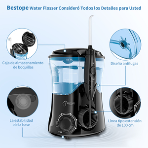 Bestope – irrigateur buccal à Jet d'eau pour la famille, manuel, professionnel, de comptoir, Jet d'eau, nettoyeur de dents à ultrasons, puissance 600ML - Product Image 2