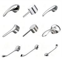 Poignée de robinet en alliage de zinc chromé, levier de remplacement unique pour mitigeur de lavabo ou d'évier de cuisine, design moderne