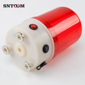 SNTOOM Luz de Advertencia Giratoria LED Roja de Alta Luminosidad ST-01JHR, Dispositivo de Alarma Audible y <span class=keywords><strong>Visual</strong></span> con Carga Magnética, 12V/24V/220V - Product Image 4