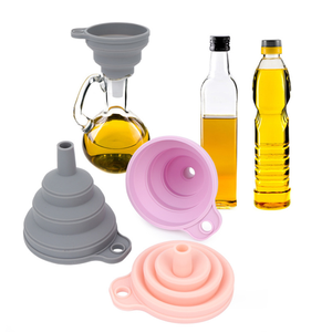 Hot Selling Silicone Funil Dobrável Grande Funil de Óleo Pequeno para Cozinha Automotivo Cozinhar Conjuntos Resistente ao Calor Fácil Limpeza - Product Image 1