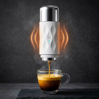 Machine à café électrique sans fil à double sortie, machine à expresso double dose pour le camping et les couples