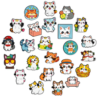 Breloques de chaussures en PVC avec chat mignon de dessin animé de créateur personnalisable différentes couleurs vente en gros d'accessoires de breloque de sabot pour la position supérieure