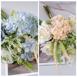 Bouquet de roses artificielles Gavin, fleurs en plastique, décoration de mariage à tenir en main CF01334A - Product Image 3