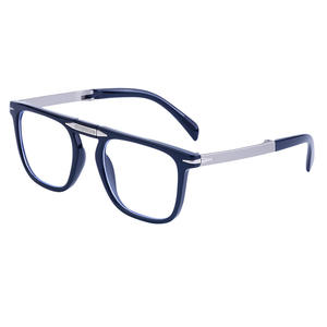 Lunettes de soleil pliantes rétro pour hommes, Protection UV400, monture carrée, verres noirs en métal PC, lunettes de conduite ZS 1039 - Product Image 5