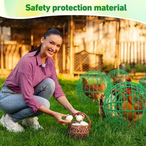 Cage à poulets mobile en maille plastique, démontable, sur roulettes, anti-morsure de chien, anti-écrasement par cheval, pour l'élevage de volailles en extérieur - Product Image 4