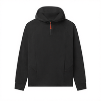 Hoodies d'hiver pour hommes en polyester et coton, imprimés numériquement, style streetwear, avec fermeture éclair quart, respirants et à séchage rapide, ODM