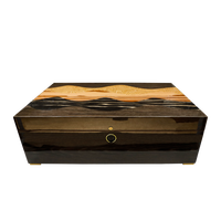 Humidor à cigares GUEVARA de luxe, grande capacité, en bois de cèdre espagnol fait main, boîte de rangement pour cigares de bureau avec hygromètre et humidificateur