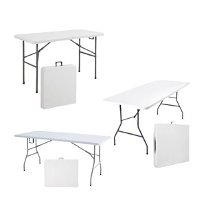 Tavolo Pieghevole in Plastica da 6 Piedi con Piano in HDPE Resistente e <span class=keywords><strong>Gambe</strong></span> Robuste <span class=keywords><strong>per</strong></span> Uso Esterno e Alberghiero - Product Image 1
