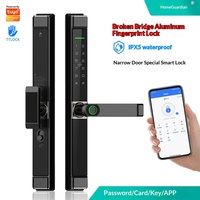 Üst Düzey Termal Bölmeli Çinko Alaşımlı Tek Kollu Parmak İzi Kilidi NFC Kilidi Açma Sürgülü Kapılar için WeChat Mini Programı Hepsi Bir Arada Kilit
