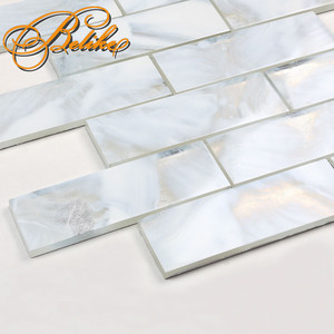 Mosaïque murale en verre premium doré nuageux, nouveau style, décoration intérieure, superbe crédence pour villa, design magnifique - Product Image 6