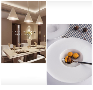 <span class=keywords><strong>Bone</strong></span> China 10Inch 12Inch Wit Porseleinen Restaurant Rond Serviesgoed Keramische Platte Diepe Dinerborden Met Aangepast Logo-Ontwerp - Product Image 6