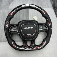 Volant client en cuir et fibre de carbone pour Dodge Charger Challenger Hellcat Srt Jeep Grand Cherokee 2015