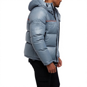 Mens Waterproof Windproof Puffer Jacket Winter Warm Hooded Long Sleeve Bubble Padded Jacket <b>Lightweight</b> Outdoor <b>Coat</b> - Product Image 5