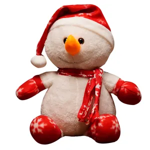 도매 봉 제 눈사람 빨간 스카프와 빨간 모자 크리스마스 장식 귀여워 눈사람 인형 크리스마스 선물 파티