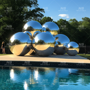 Iridescent Different Size Event Decoration <b>Plastic</b> Ball PVC Inflatable <b>Mirror</b> Customized Iridescent Different Size Event Decorat - Product Image 4