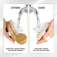 Masajeador de madera, cepillo corporal, reducción de celulitis de mano, portátil, alivia los músculos tensos, herramienta de masaje de cuero cabelludo de cabeza de madera Natural