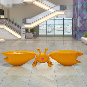 Silla de cangrejo en forma de animal con escultura de lujo Y154 resistente a la intemperie para uso comercial en parques, aeropuertos, escuelas y hospitales - Product Image 4