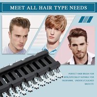 Brosse à cheveux noire personnalisable avec logo, séchage rapide et démêlage sans douleur pour le coiffage au sèche-cheveux