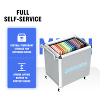 Solución Inteligente para Bibliotecas, Accesorios para Bibliotecas, Caja de Devolución de Libros Móvil y Resistente, Estación de Entrega de Libros de Autoservicio Portátil
