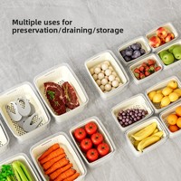 Conteneurs de rangement en plastique en gros pour cuisine, bacs organisateurs pour réfrigérateur et congélateur, solutions de stockage alimentaire sans BPA