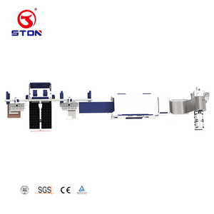 Trung Quốc tấm kim loại tự động dây chuyền sản xuất thép không gỉ tấm sợi <span class=keywords><strong>Laser</strong></span> máy cắt uncoiling và san lấp mặt bằng máy - Product Image 1