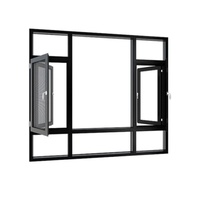 Fenêtre coulissante à rupture de pont thermique CBMmart, double vitrage, cadre en alliage d'aluminium, fenêtres en verre