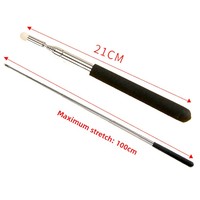 Puntero Retráctil de Acero Inoxidable para Profesores con Extensión de 100 cm para Uso en el Aula en Pizarras y Pantallas Táctiles