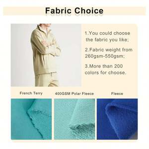 Venta al por mayor logotipo personalizado bordado 100 algodón de alta calidad cremallera ocio deporte sudadera francés polar sudaderas con capucha de bolsillo para Unisex - Product Image 2