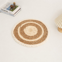 Sous-verre rond en rotin naturel, résistant à la chaleur, écologique, 30 cm, moderne, minimaliste, fait main, antidérapant, durable