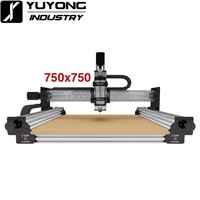 Kit mécanique CNC 4 axes personnalisable 750x750mm, mise à niveau de rail linéaire QUEENBEE ULTRA pour le travail du bois