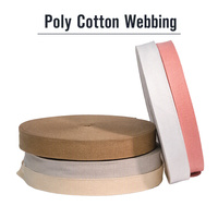 Webbing TC Polyester Katun Polos untuk Tali Tas, Aksesoris Ransel Grosir